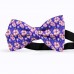 Papion personalizat, model liliac, flori roz